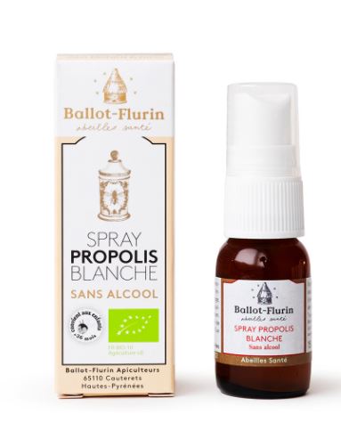 Spray propolis blanche sans alcool 15 ml Ballot Flurin propolis